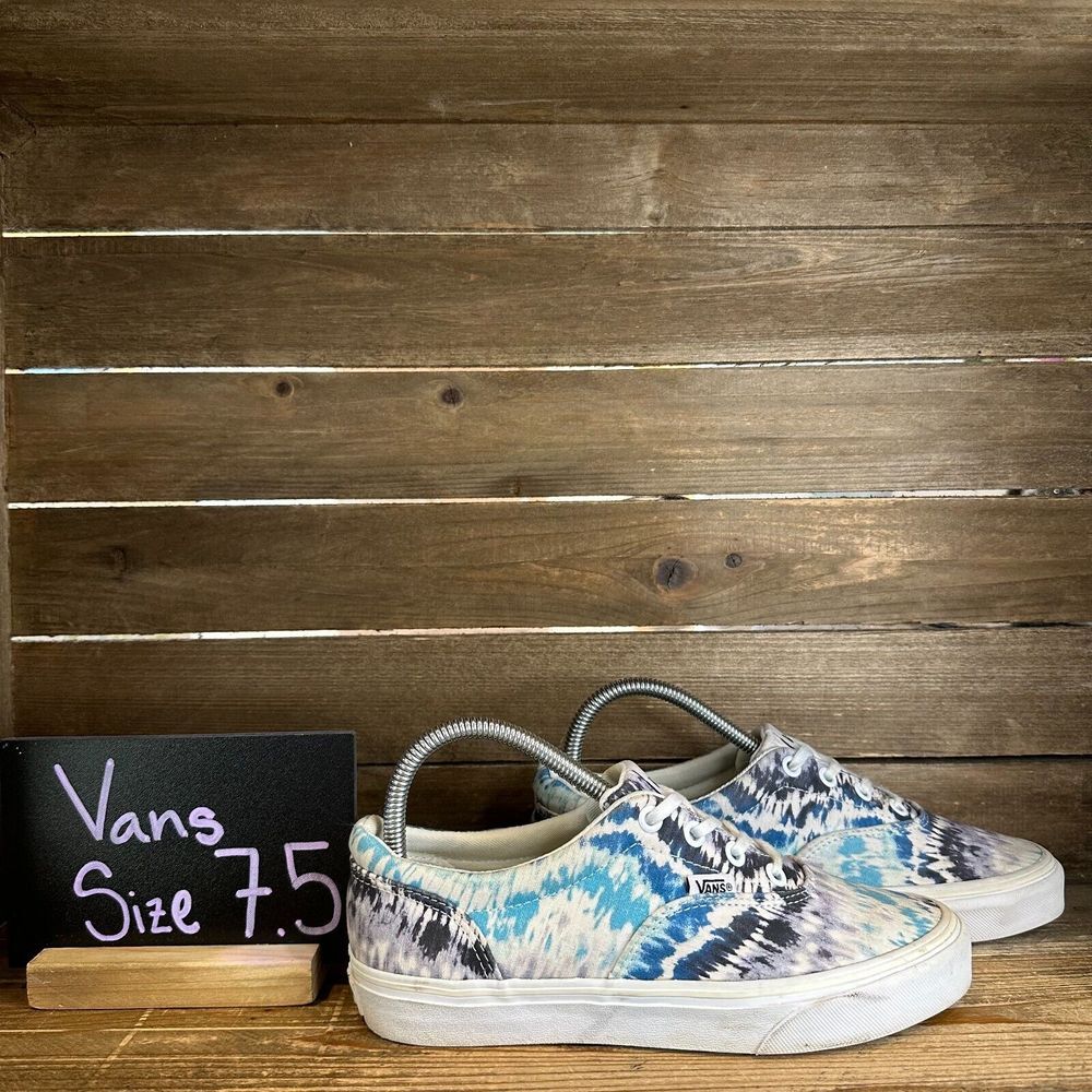 Womens Vans Era Blue Tie Dye Casual Skateboarding Sneakers Shoes Size‎ 7.5 M
